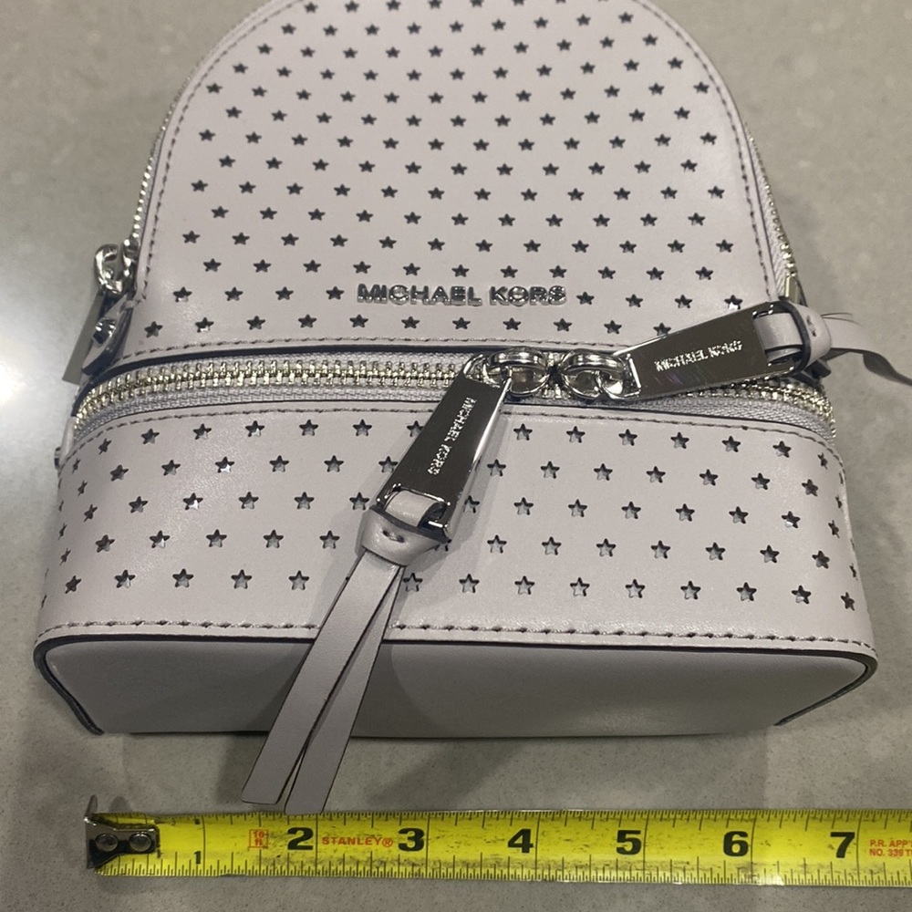 NWT michael kors rhea star mini backpack grey - Picture 7 of 13